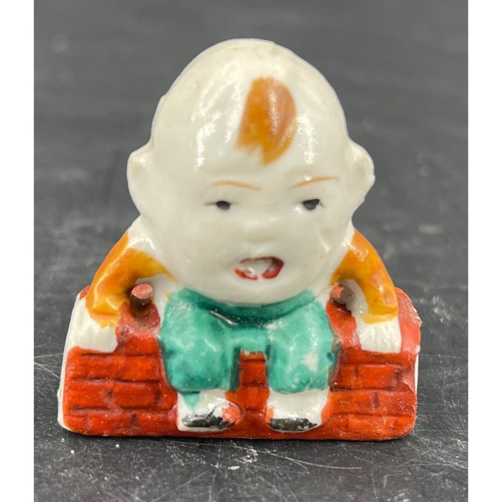Vintage Scarce Humpty Dumpty Miniature Porcelain Figure signed